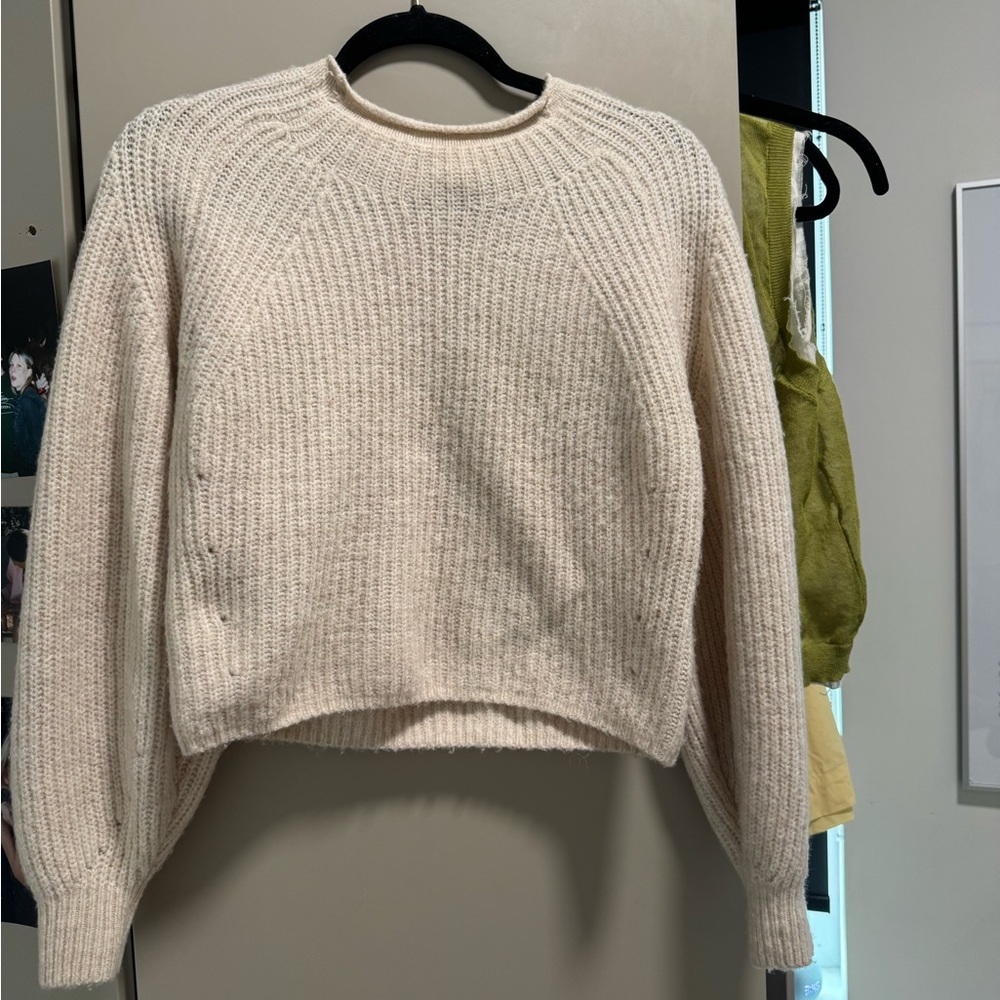 Topshop Cream Crew Neck Sweater
